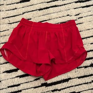 lululemon athletica Vibrant Red Athletic Shorts